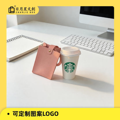 皮革手提隨行奶茶杯套pu隔熱水杯皮套 Leather Portable Milk Tea Cup Sleeve, PU Heat-insulated Water Cup Leather Cover