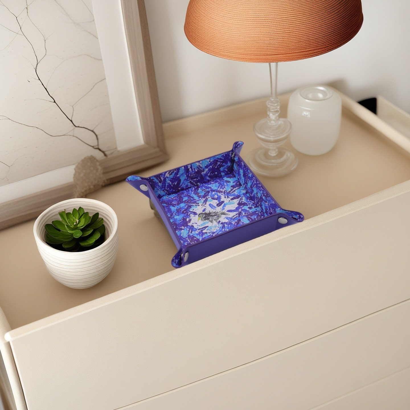 周藝文 |日月星《孤寂與繁華》迷你皮質收納折疊盤 Solitude and Prosperity Mini Vegan Leather Foldable Catchall Tray