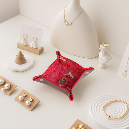 周藝文 |日月星《吉祥如意》迷你皮質收納折疊盤 Amulet of Auspiciousness Mini Vegan Leather Foldable Catchall Tray
