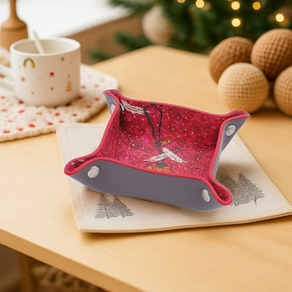 周藝文 |日月星《吉祥如意》迷你皮質收納折疊盤 Amulet of Auspiciousness Mini Vegan Leather Foldable Catchall Tray