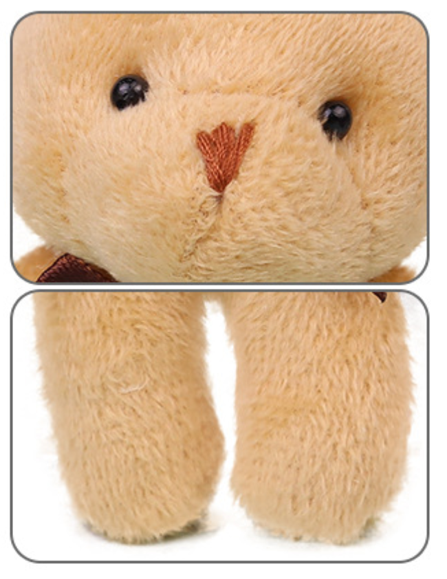 蝴蝶結連體毛絨熊公仔 Bow-Tie Conjoined Plush Bear Doll