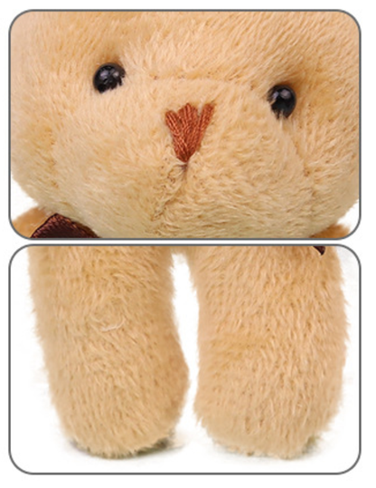 蝴蝶結連體毛絨熊公仔 Bow-Tie Conjoined Plush Bear Doll