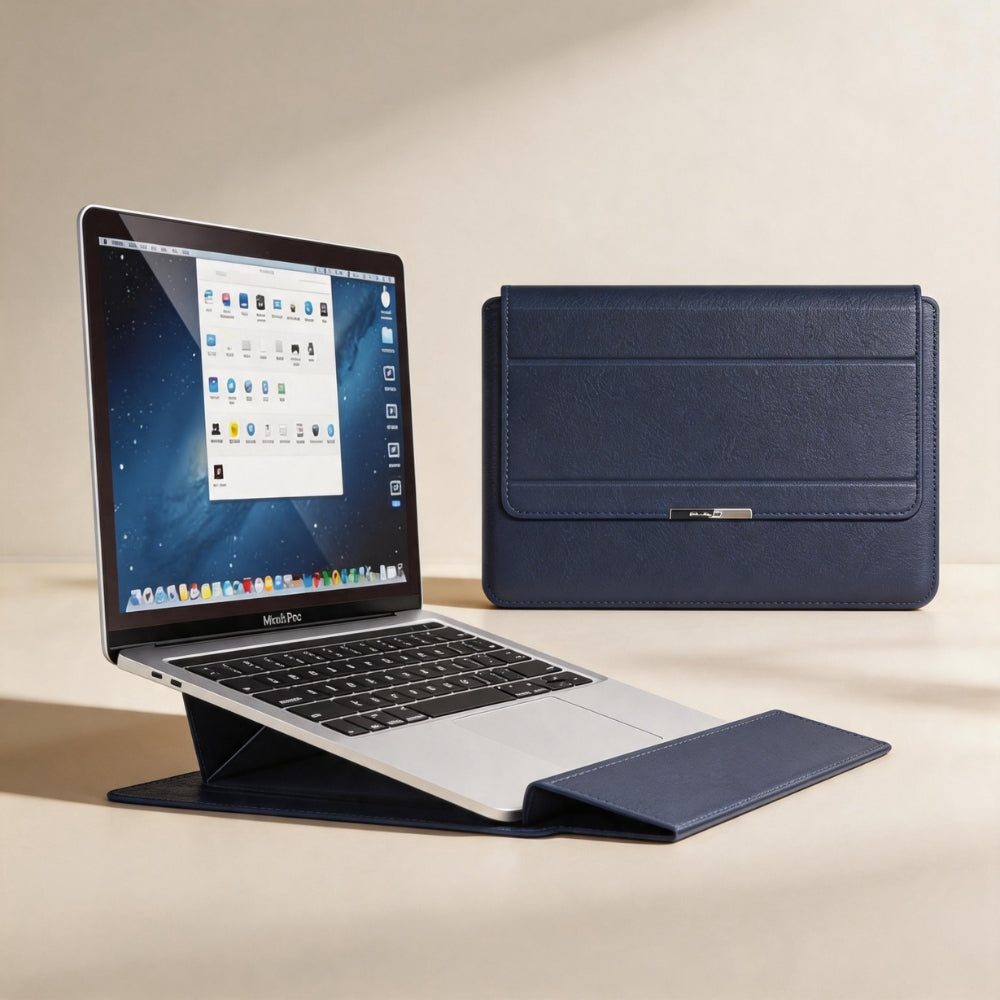 適用華為蘋果筆記本內膽包15.6寸MacBookAir電腦包13-14寸支架保護套 13-14/15.6 Inch Laptop Sleeve with Stand for MacBook Air & Huawei Laptops
