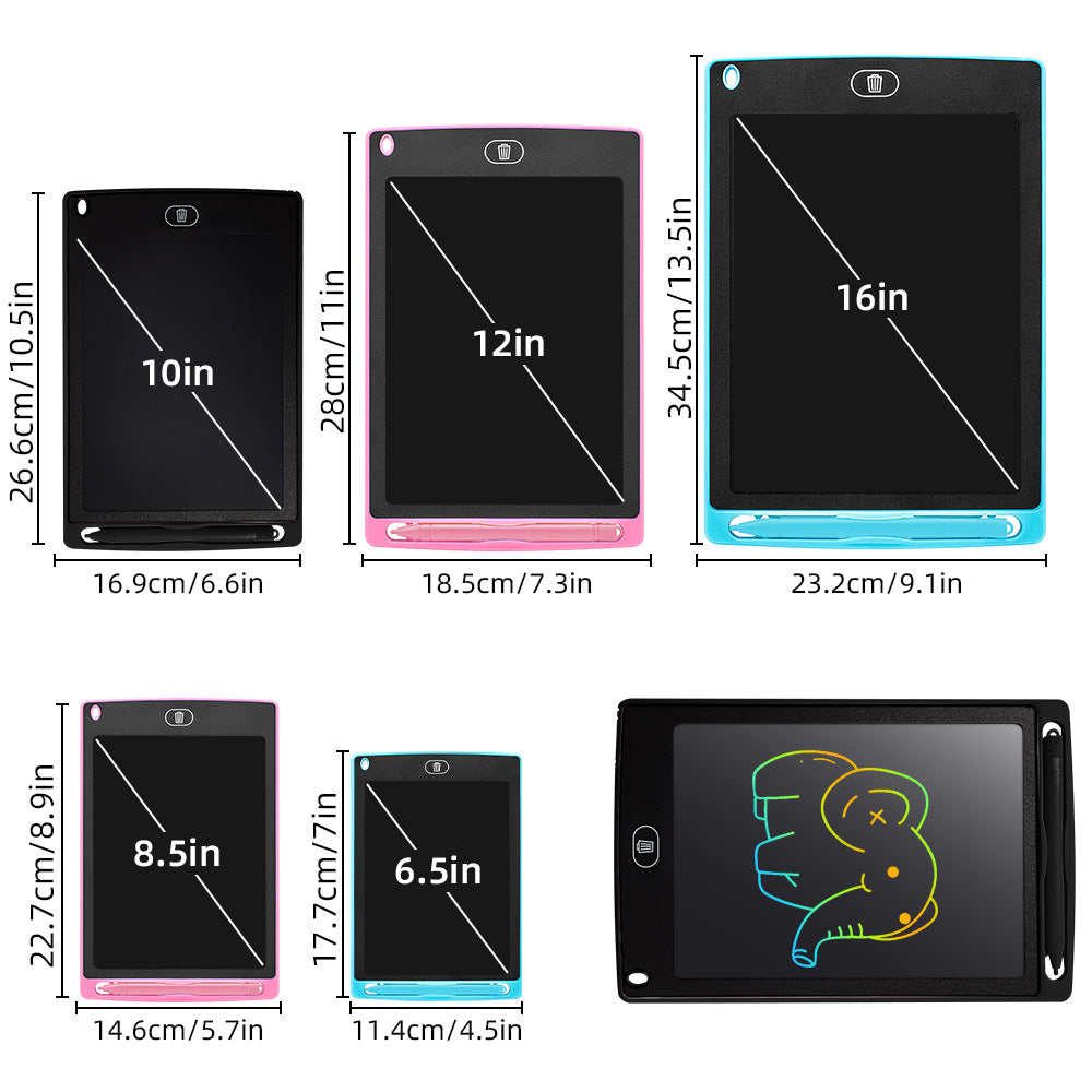 6.5寸/8.5寸/10寸/16寸LCD手寫板兒童手繪板畫板 6.5/8.5/10/16 Inch LCD Writing Tablet, Kids Drawing Board