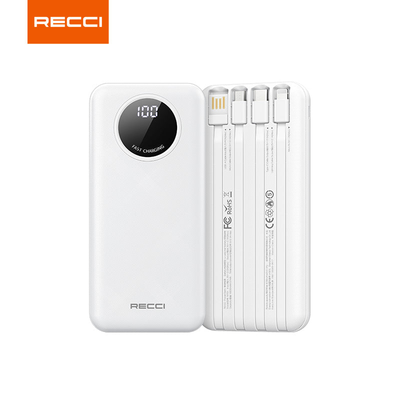 銳思【3C認證】【可上飛機】 RP01移動電源自帶線Lightning+Type- USB口充電寶