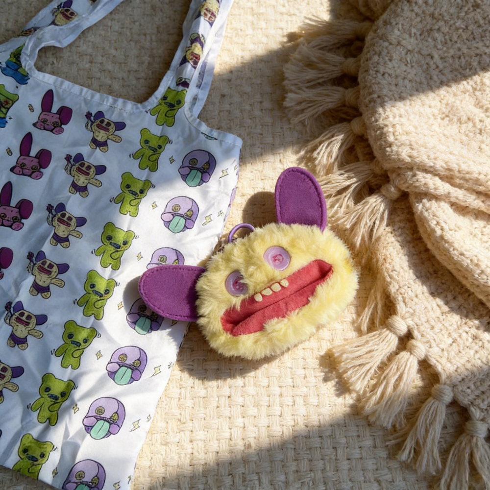 萌牙怪獸便攜收納包 Cute Monster Portable Storage Tote Bag