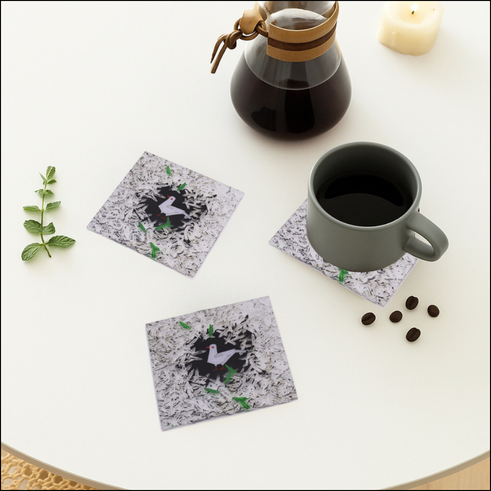周藝文|日月星 《和平禮贊》聯名款亞克力杯墊 《Hymn to Peace》 Co-branded Artistic Coasters
