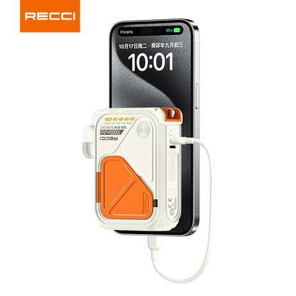 銳思RPB-A06一萬毫安培移動電源五合一自帶插頭輸入功能Type-C口Lightning口10000充電寶