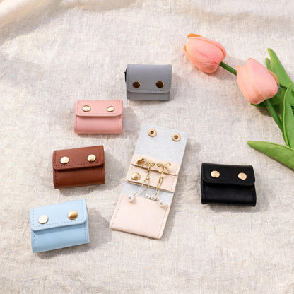 皮質多功能創意便攜時尚首飾袋旅行珠寶首飾收納迷你包 Multifunctional Creative Portable Stylish Leather Jewelry Pouch, Mini Travel Jewelry Storage Bag