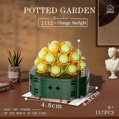 微顆粒積木拼裝玩具擺件玫瑰永生花束積木女孩生日禮物 Micro particle building block assembly toy ornament rose eternal flower bouquet building block girl birthday gift