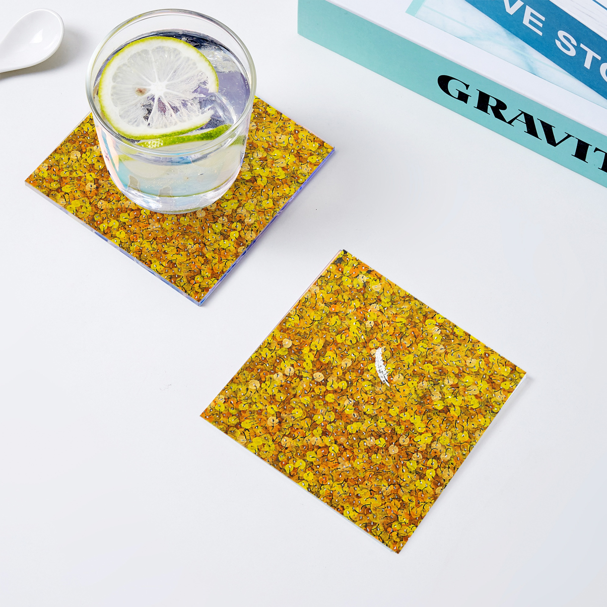 周藝文|日月星 《愛在深秋》亚克力杯墊 Love in Late Autumn Artistic Coasters