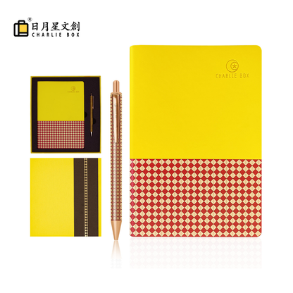 日月星原創黃色港風茶餐廳設計筆記本套裝商務禮盒 CharlieBox Original Yellow Harbor style Tea Restaurant Design Notebook Set Business Gift Box（副本）
