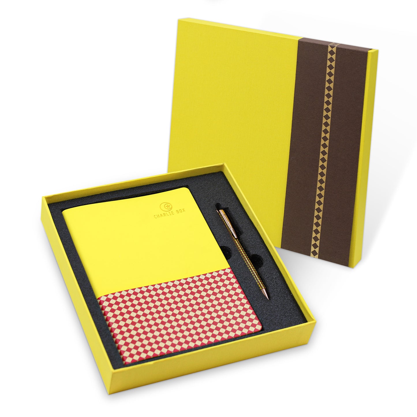 日月星原創黃色港風茶餐廳設計筆記本套裝商務禮盒 CharlieBox Original Yellow Harbor style Tea Restaurant Design Notebook Set Business Gift Box（副本）