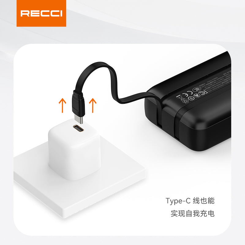 銳思【3C認證】【可上飛機】RPB-P67移動電源RPB-P68一萬毫安培大容量移動電源自帶線通用