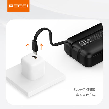 銳思【3C認證】【可上飛機】RPB-P67移動電源RPB-P68一萬毫安培大容量移動電源自帶線通用