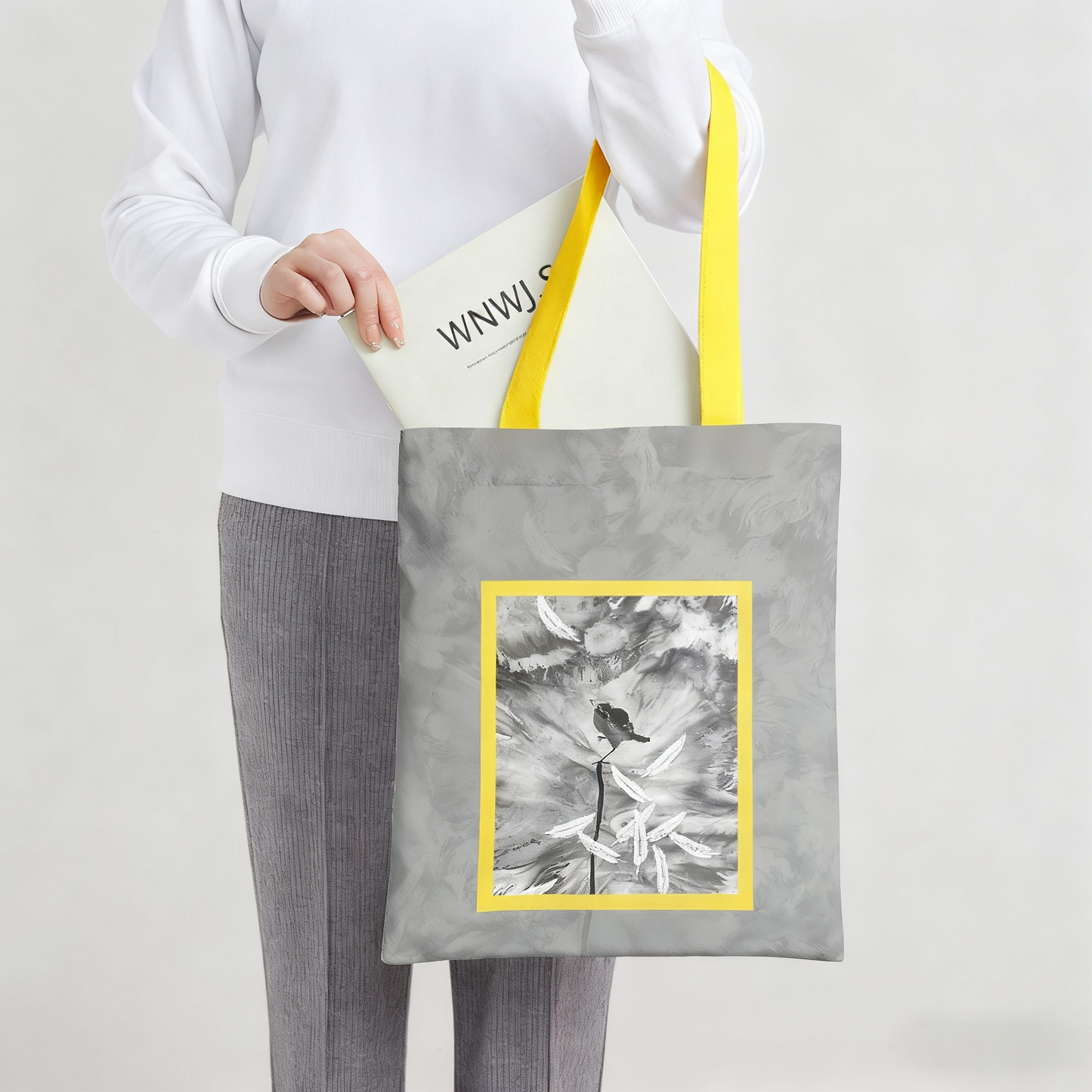 周藝文｜日月星《大海的浪花是羽毛》帆佈單肩包 The Sea’s Waves Are Feathers Canvas Shoulder Bag