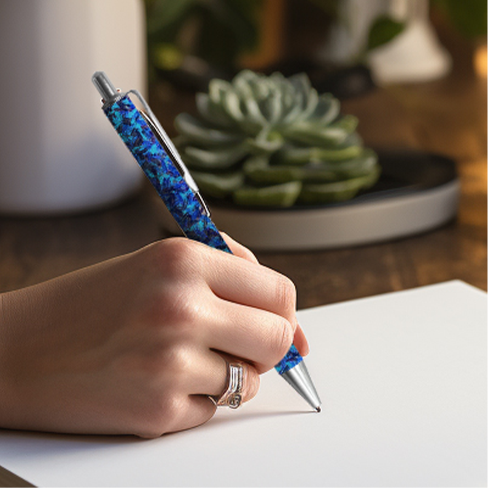 周藝文|日月星 《孤寂與繁華》金屬簽字筆 《Solitude and Prosperity》 metal signature pen