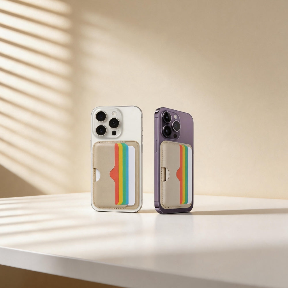 PU皮革手機殼磁吸支架適用蘋果磁吸手機卡包卡套 PU Leather Magnetic Phone Case with Kickstand, Magnetic Card Holder Wallet Compatible with iPhone