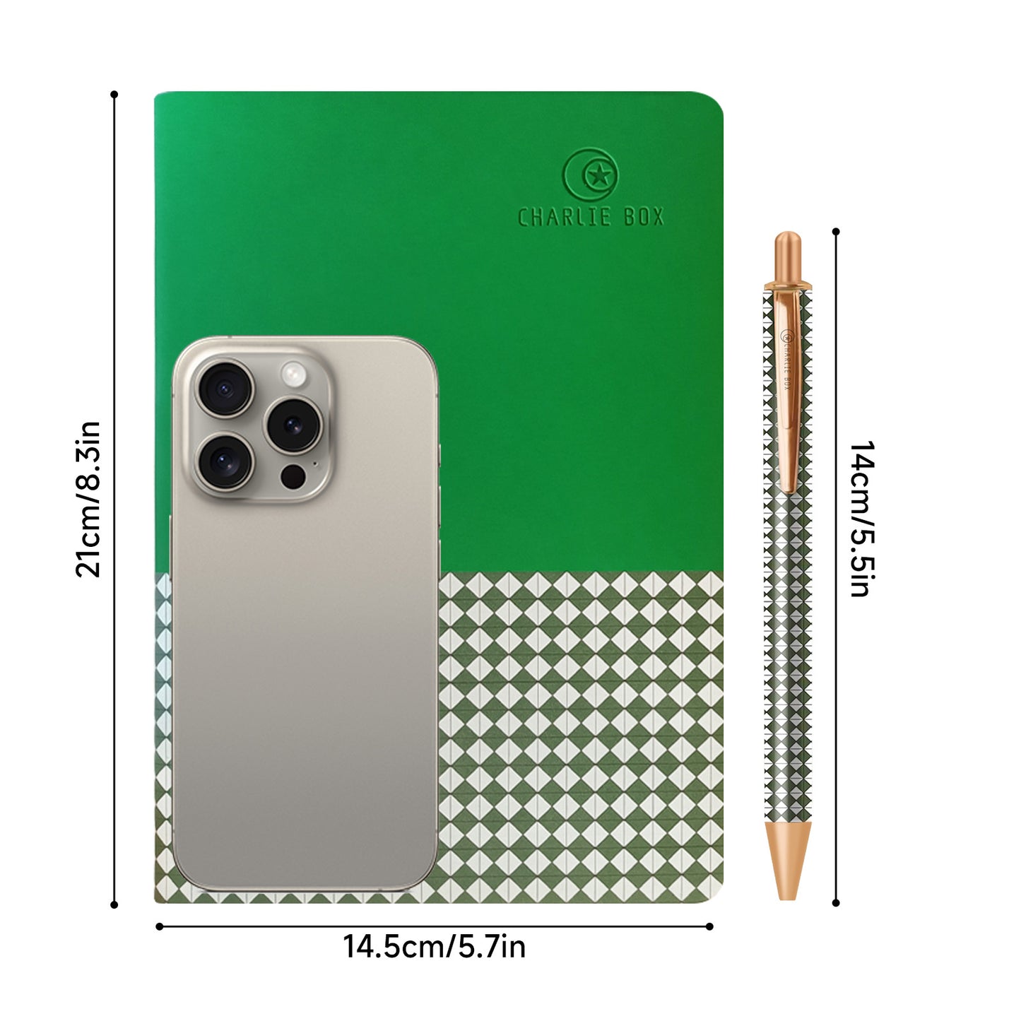 日月星原創綠色港風茶餐廳設計筆記本套裝商務禮盒 CharlieBox Original Green Harbor style Tea Restaurant Design Notebook Set Business Gift Box