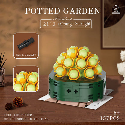 微顆粒積木拼裝玩具擺件玫瑰永生花束積木女孩生日禮物 Micro particle building block assembly toy ornament rose eternal flower bouquet building block girl birthday gift