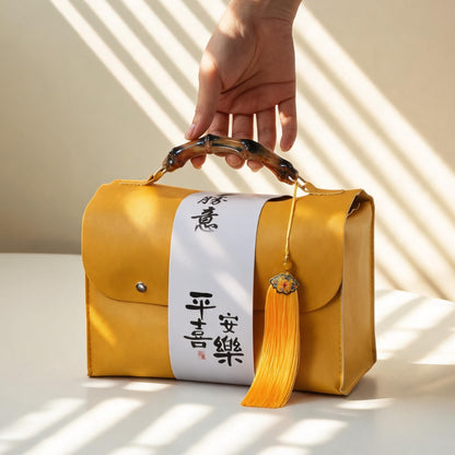 皮各禮盒空盒高端禮物盒子包裝盒手提袋伴手禮 Luxury Empty Leather Gift Box with Carry Bag, Wedding & Holiday Souvenir Packaging