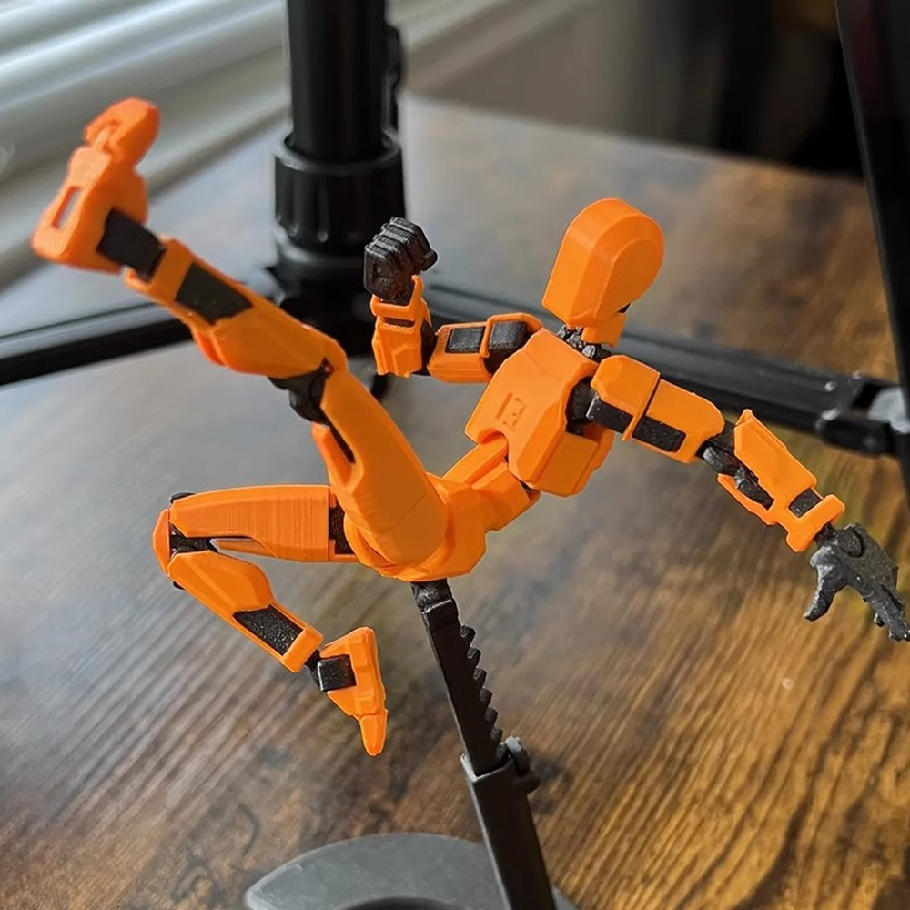 積木關節人幸運人偶多關節可動玩偶機器人假人解壓神器益智玩具 Multi-joint Movable Building Block Figure, Flexible Lucky Doll Robot Mannequin, Stress Relief & Educational Toy