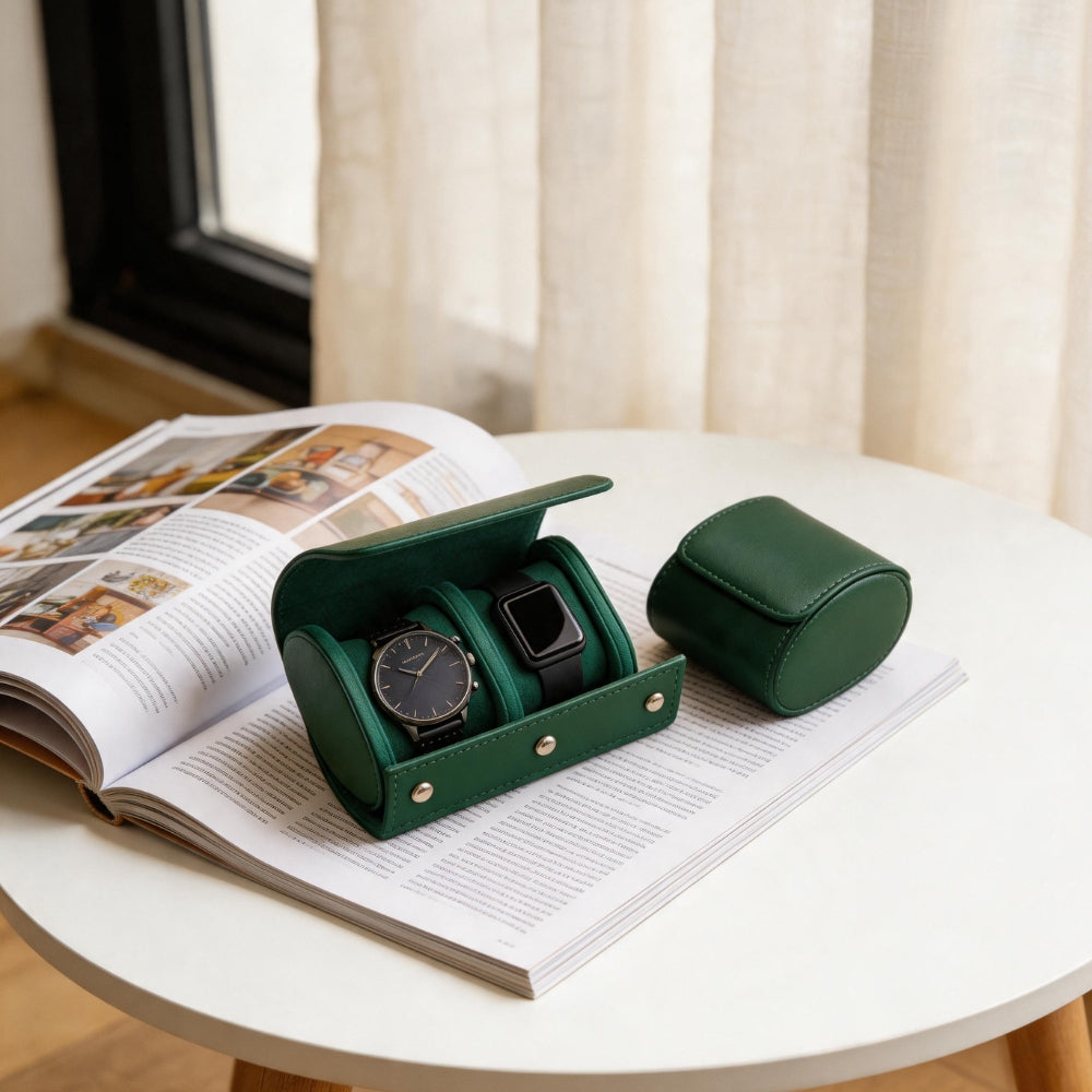 皮革收納手錶盒機械表防護防塵名表皮質表包 Leather Watch Storage Case, Dustproof Protective Leather Watch Pouch for Mechanical Watches & Luxury Timepieces