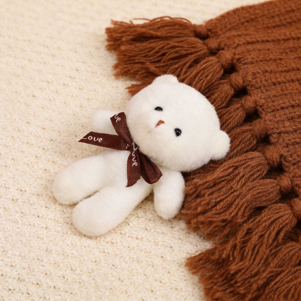 蝴蝶結連體毛絨熊公仔 Bow-Tie Conjoined Plush Bear Doll