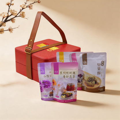 港萃・清潤茶點禮盒（雙層鐵盒） Harbor Essence ・ Refreshing Tea Snack Gift Box (Double-layer Tin)