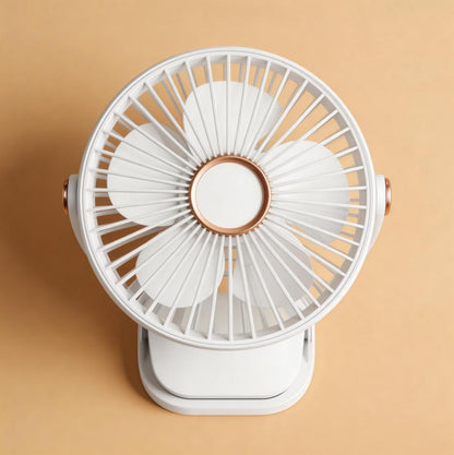 新款靜音夾子風扇四合一多功能便攜充電桌面小風扇學生宿舍床頭大風力 New Quiet Clip Fan4in1 MultiFunction Portable Rechargeable Desktop Mini Fan–Strong Airflow for Student Dorms and Bedside