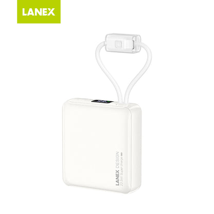 朗思N30【3C認證】【可上飛機】移動電源一萬毫安培大容量20000mAh N31充電寶Typey-C口 自帶線小巧