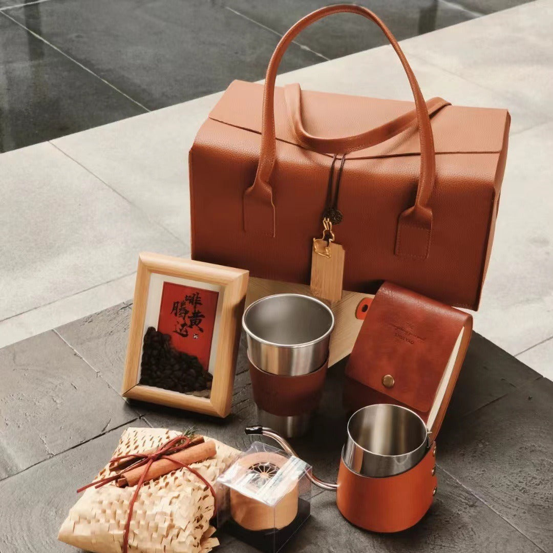 新款年貨零食伴手禮盒空盒高級感皮質包裝禮品盒 New Year Snack Gift Empty Box, Luxury Leather Packaging Gift Box