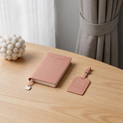 行李牌護照夾筆記本禮盒套裝pu皮加厚護照本套可定制加印LOGO PU Leather Gift Box Set Including Luggage Tag, Passport Holder and Notebook, Thickened Passport Cover, Customizable with Printed Logo