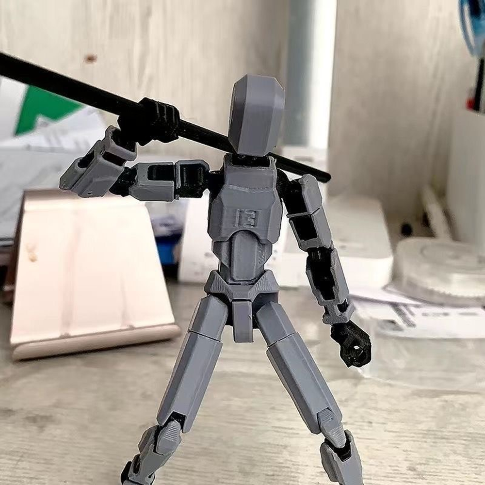 積木關節人幸運人偶多關節可動玩偶機器人假人解壓神器益智玩具 Multi-joint Movable Building Block Figure, Flexible Lucky Doll Robot Mannequin, Stress Relief & Educational Toy