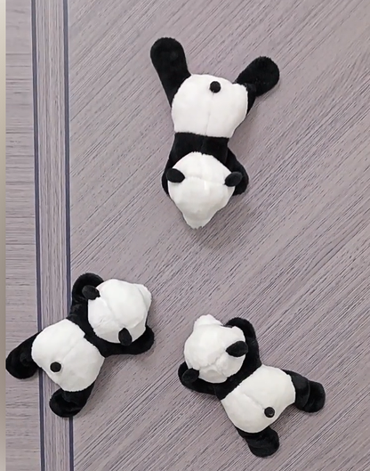 毛絨熊貓冰箱貼 Plush Panda Refrigerator Magnet