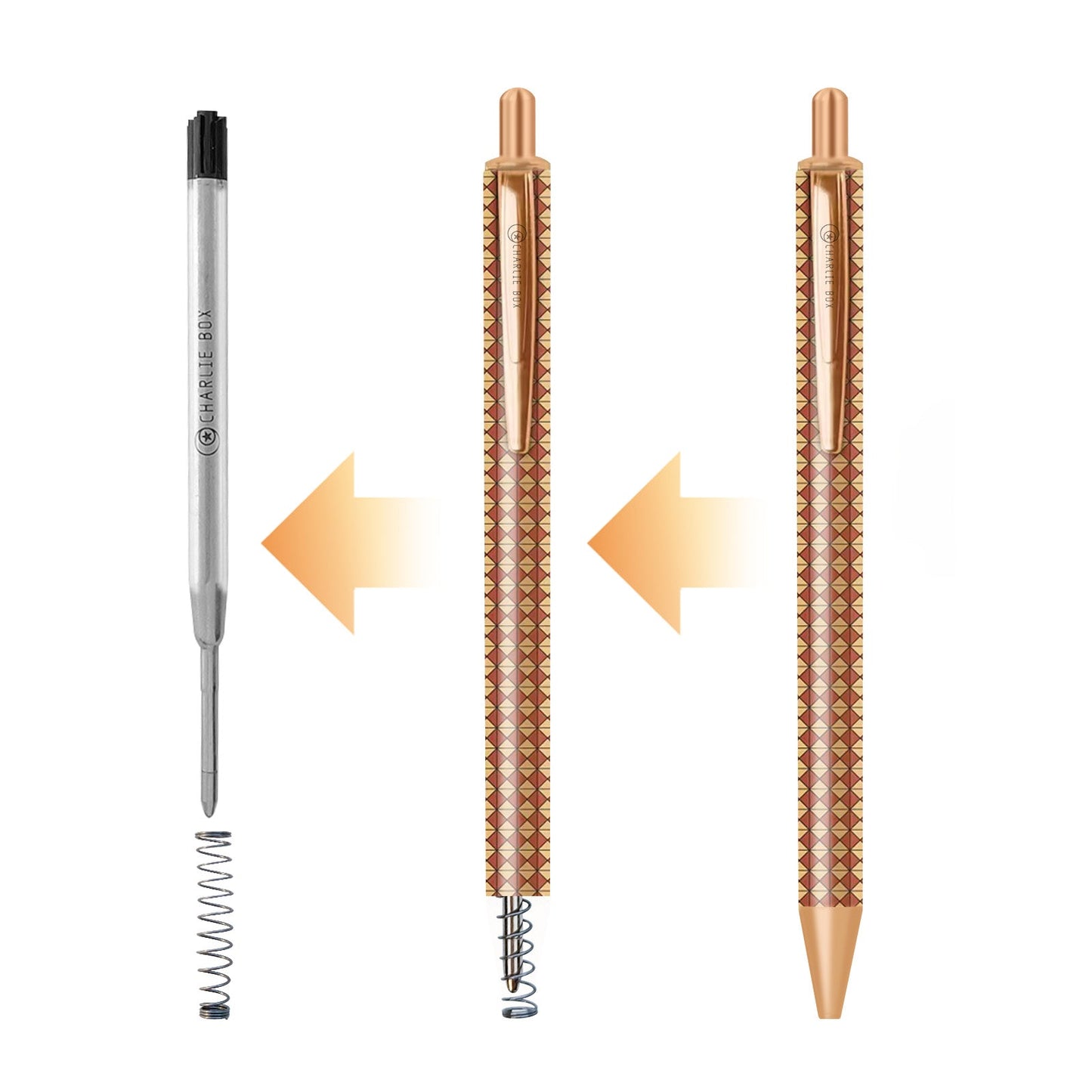 按壓伸縮簽字筆金屬筆 Press the retractable signature pen metal pen