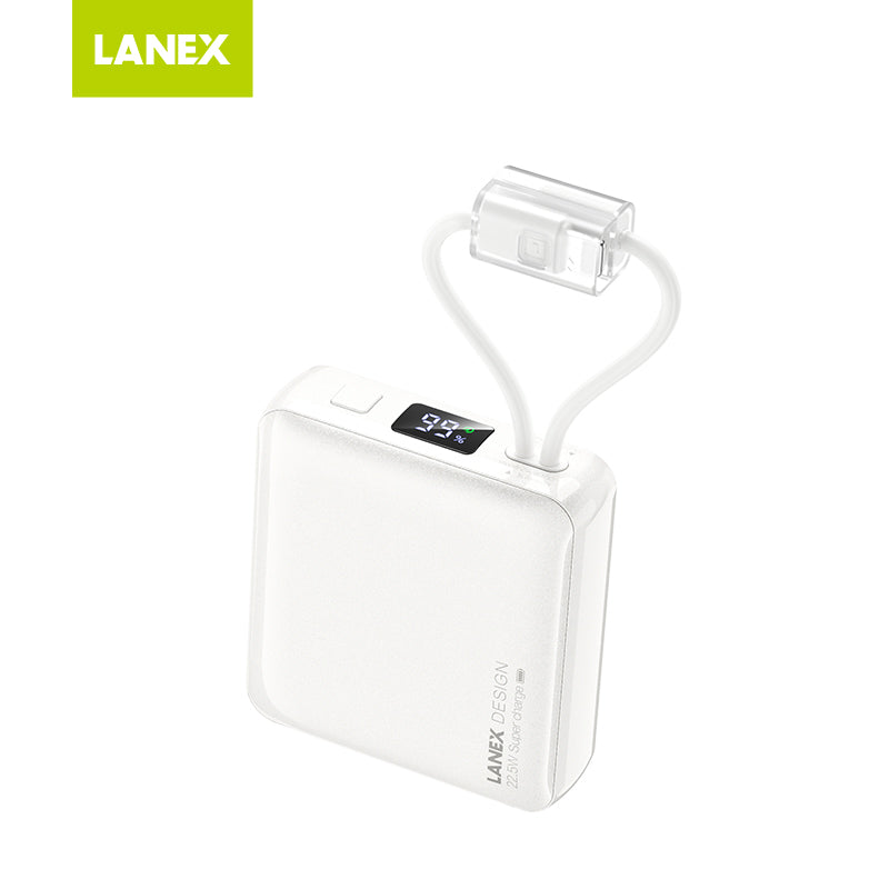 朗思N30【3C認證】【可上飛機】移動電源一萬毫安培大容量20000mAh N31充電寶Typey-C口 自帶線小巧