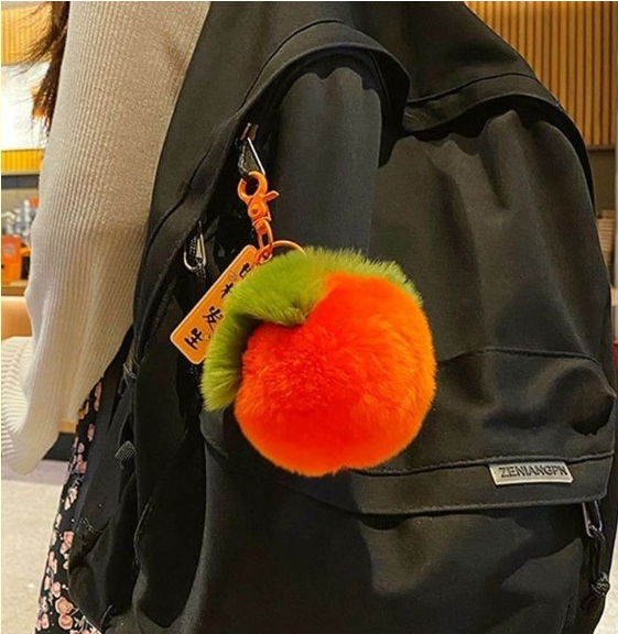 好柿發生毛絨球 "Good Fortune" Persimmon Plush Pom-Pom