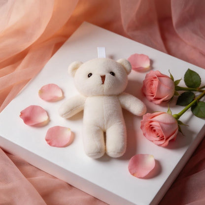白裸熊毛絨掛件 White Naked Bear Plush Pendant