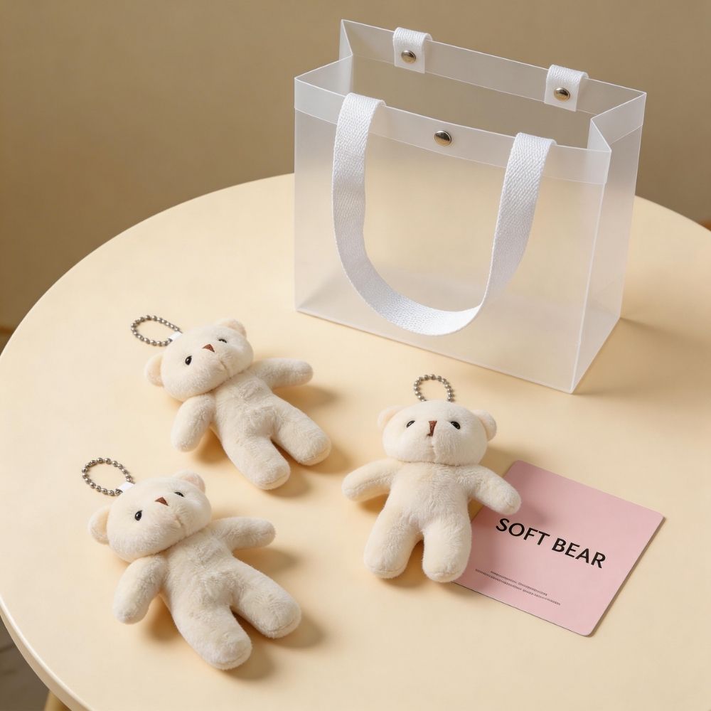 白裸熊毛絨掛件 White Naked Bear Plush Pendant