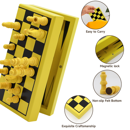 【三合一折疊棋盤】3-in-1 Board Game Set