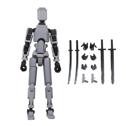 積木關節人幸運人偶多關節可動玩偶機器人假人解壓神器益智玩具 Multi-joint Movable Building Block Figure, Flexible Lucky Doll Robot Mannequin, Stress Relief & Educational Toy