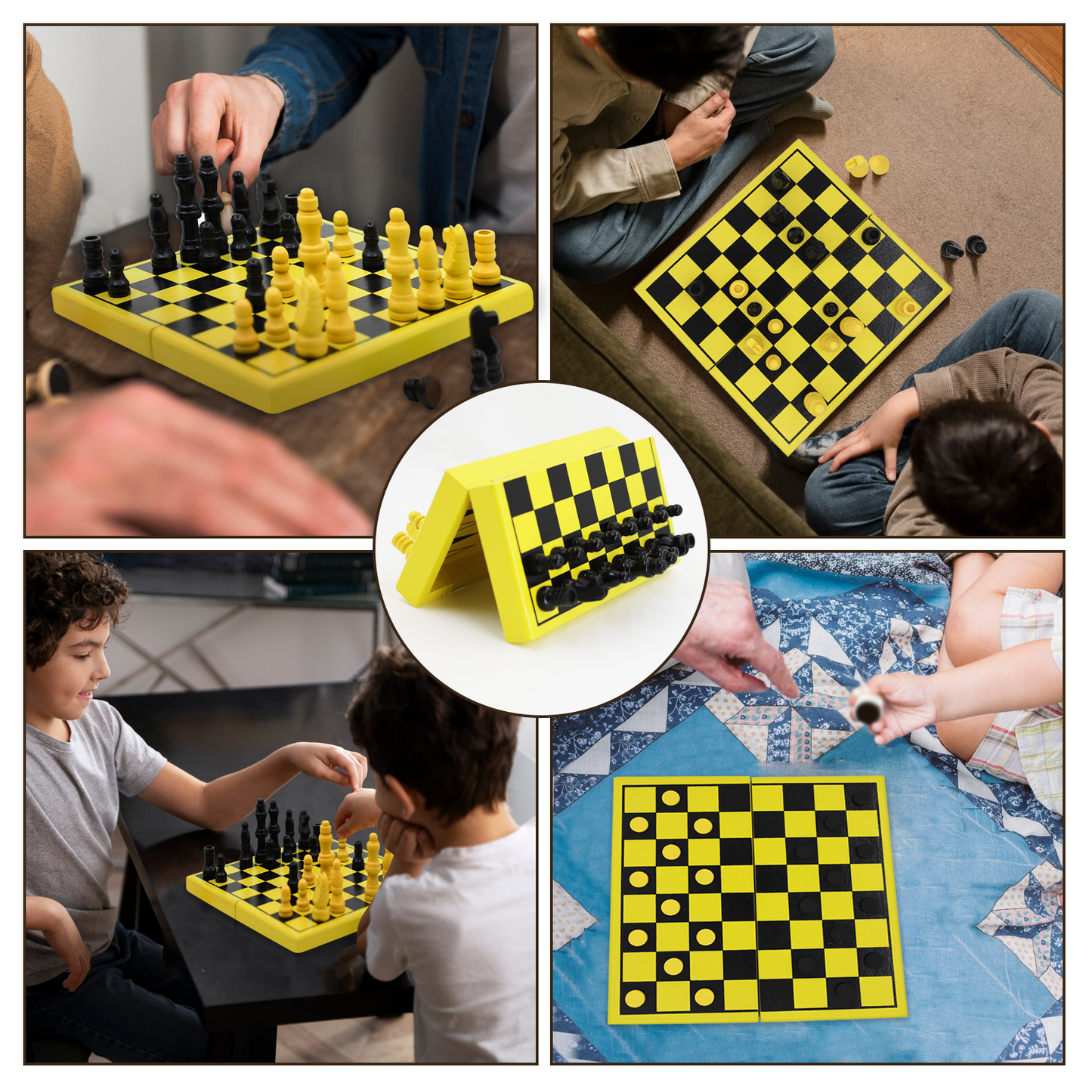 【三合一折疊棋盤】3-in-1 Board Game Set