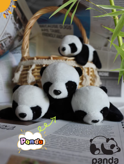 毛絨熊貓冰箱貼 Plush Panda Refrigerator Magnet
