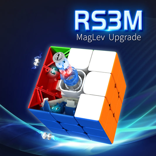 魔域RS3M磁力/磁懸浮三階魔方比賽速擰3階智力魔方 Moyu RS3M Magnetic/Maglev 3x3 Magic Cube Speed Solving Competition