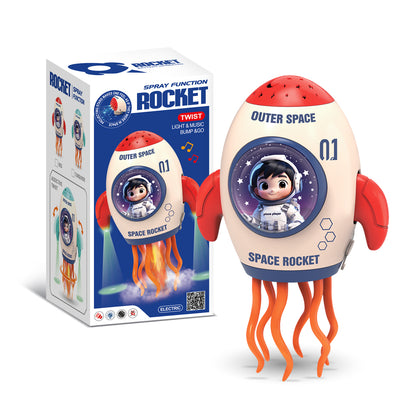 電動魔性跳舞火箭自動感應避障章魚兒童燈光玩具 Electric Funny Dancing Rocket, Auto Induction Obstacle Avoidance Octopus Kids Light Toy