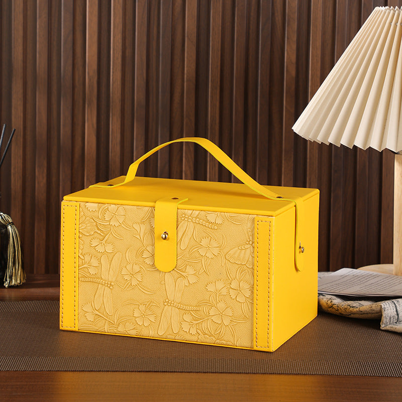 蝶戀花輕奢皮質禮盒結婚伴手禮喜糖盒員工福利禮品 Butterfly Love Luxury Leather Gift Box | Wedding Favor Candy Box | Corporate Staff Benefit Gifts