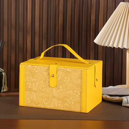 蝶戀花輕奢皮質禮盒結婚伴手禮喜糖盒員工福利禮品 Butterfly Love Luxury Leather Gift Box | Wedding Favor Candy Box | Corporate Staff Benefit Gifts
