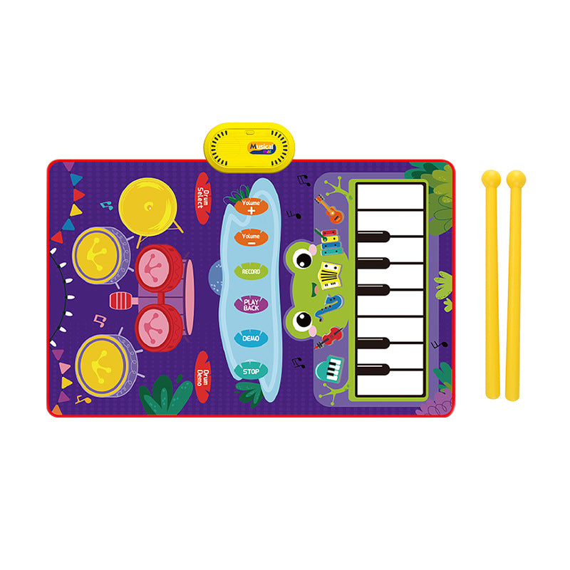 兒童早教架子鼓音樂毯觸摸式鋼琴墊爵士鼓益智玩具 Kids Early Education Drum Set Music Mat, Touch-Style Piano Pad Jazz Drum Educational Toy