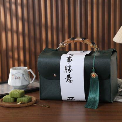 皮各禮盒空盒高端禮物盒子包裝盒手提袋伴手禮 Luxury Empty Leather Gift Box with Carry Bag, Wedding & Holiday Souvenir Packaging